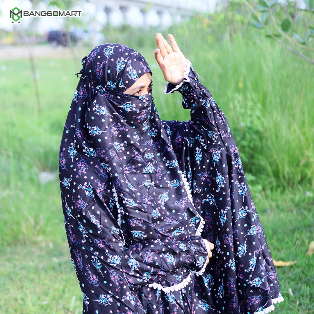 লিলিয়ান সুতি কাপড়ের প্লাজু ও লং খিমার সেট (KC-11)