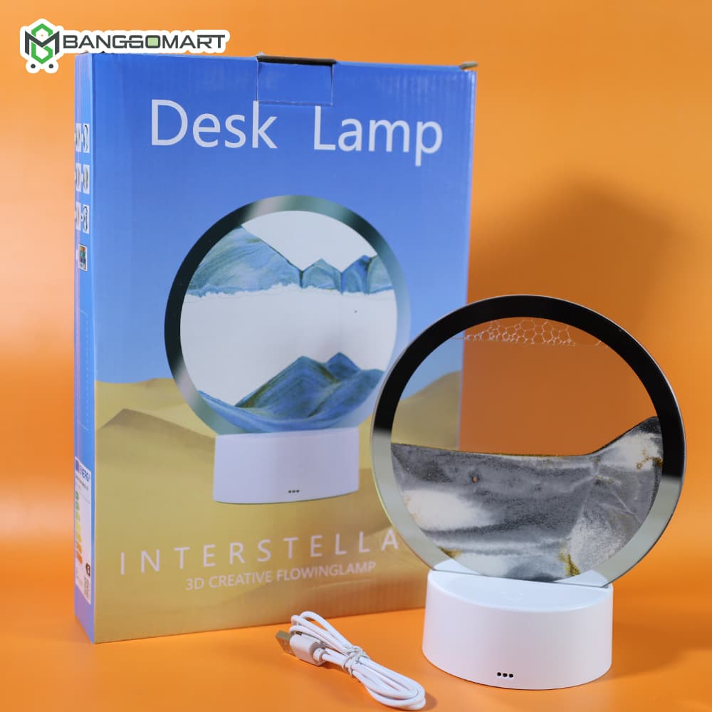 3D Hourglass 7 Color RGB Table Lamp Deep Sea Sandscape